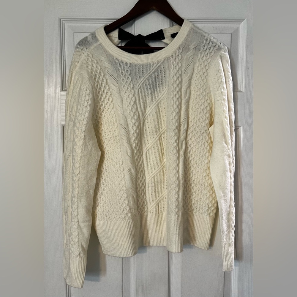 Talbots Ivory Cable Knit Sweater